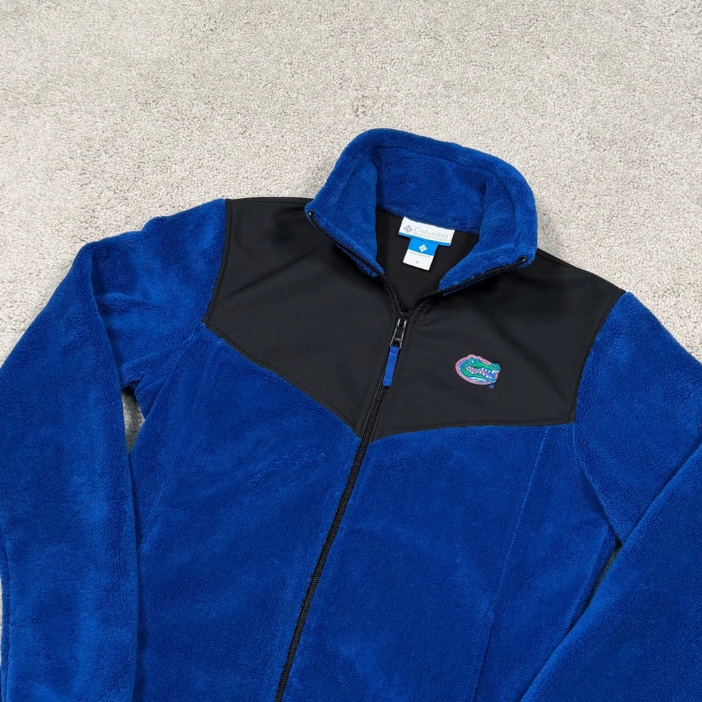 Columbia Florida Gators Fleece Jacket Womens Medium Blue‎ Black Full Zip